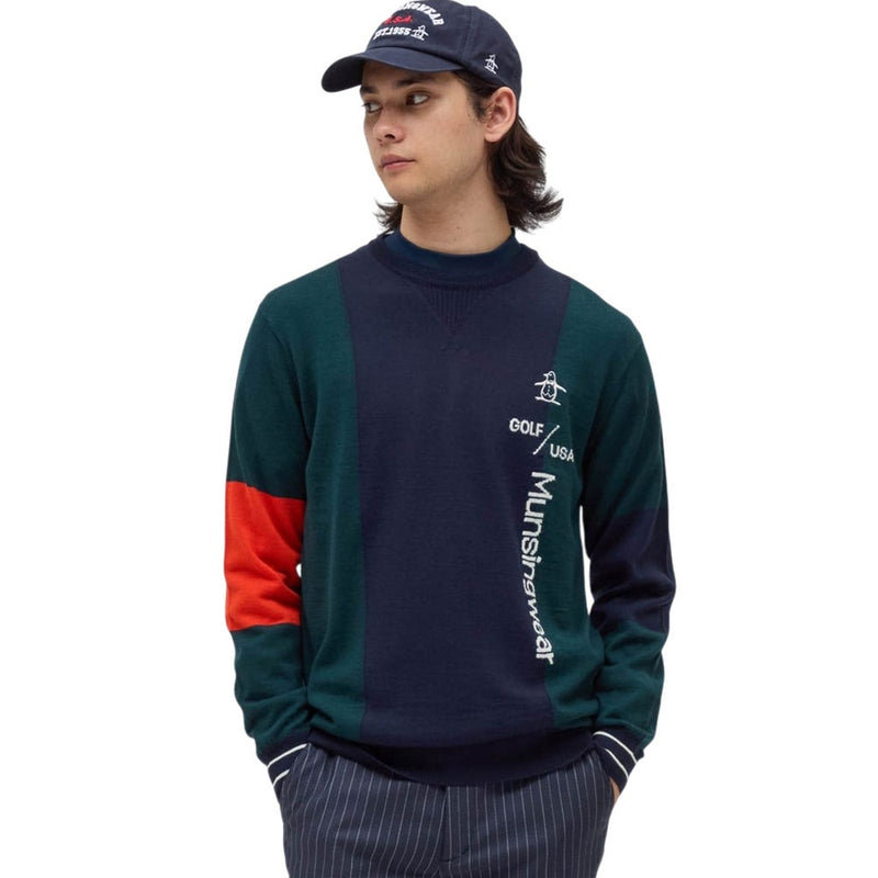 ベストスポーツ Munsingwear 防風裏地付きニットクルーネックセーター 25FW MG5FST21M