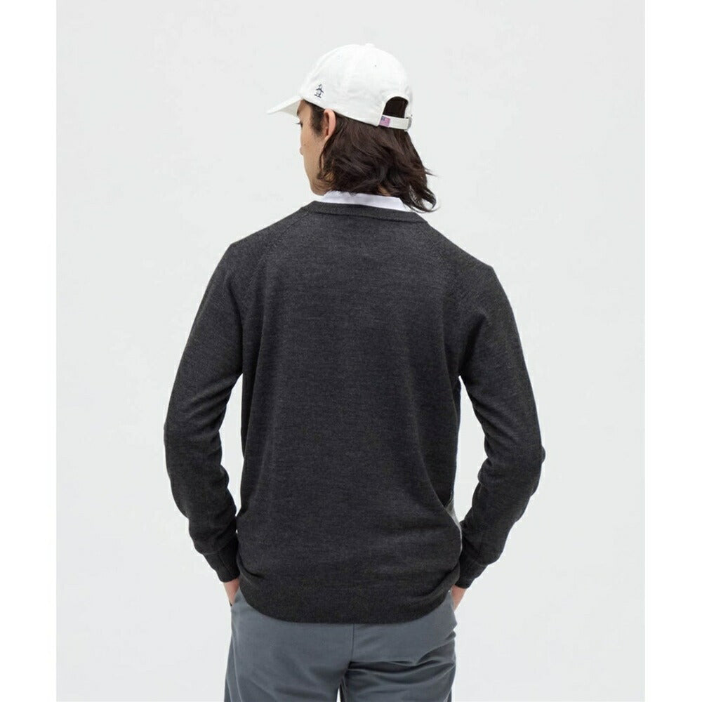 国内未発売！ホルガ ルネ着用ウェア Munsingwear アーガイル柄クルーネックセーター 25FW MG5FST22M