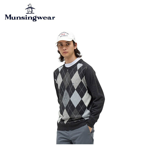 Munsingwear アーガイル柄クルーネックセーター 25FW MG5FST22M