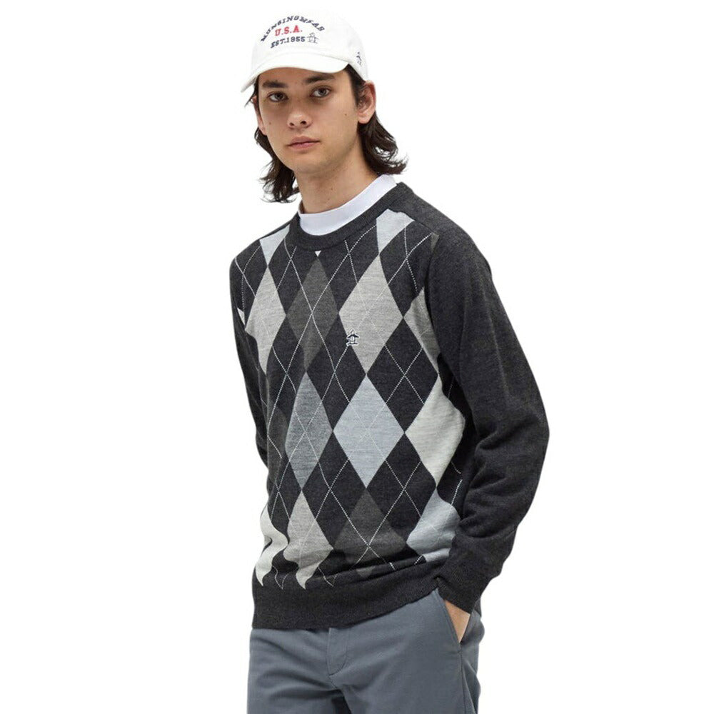 Munsingwear アーガイル柄クルーネックセーター 25FW MG5FST22M