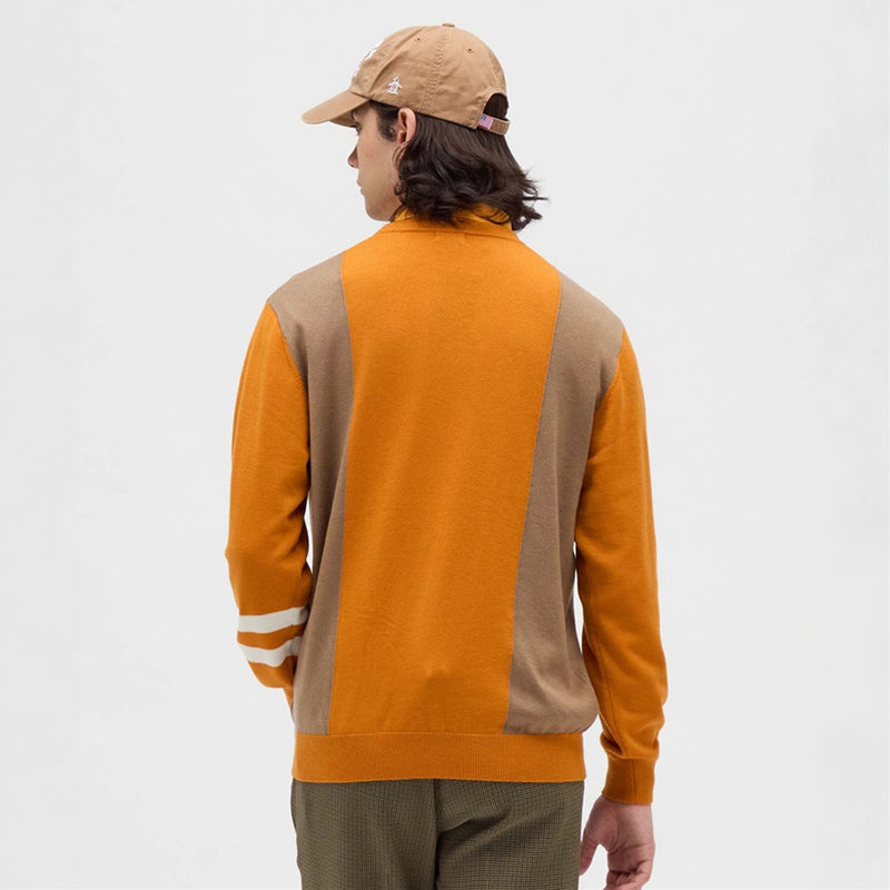 ベストスポーツ Munsingwear（マンシングウェア）製品。Munsingwear ロゴインターシャクルーネックセーター 25FW MG5FST80M