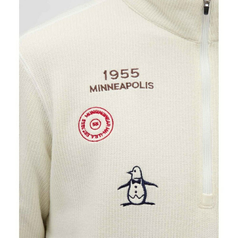 Munsingwear 吸湿発熱飛び刺繍ハーフジップカットソー 25FW MG5FSW25M