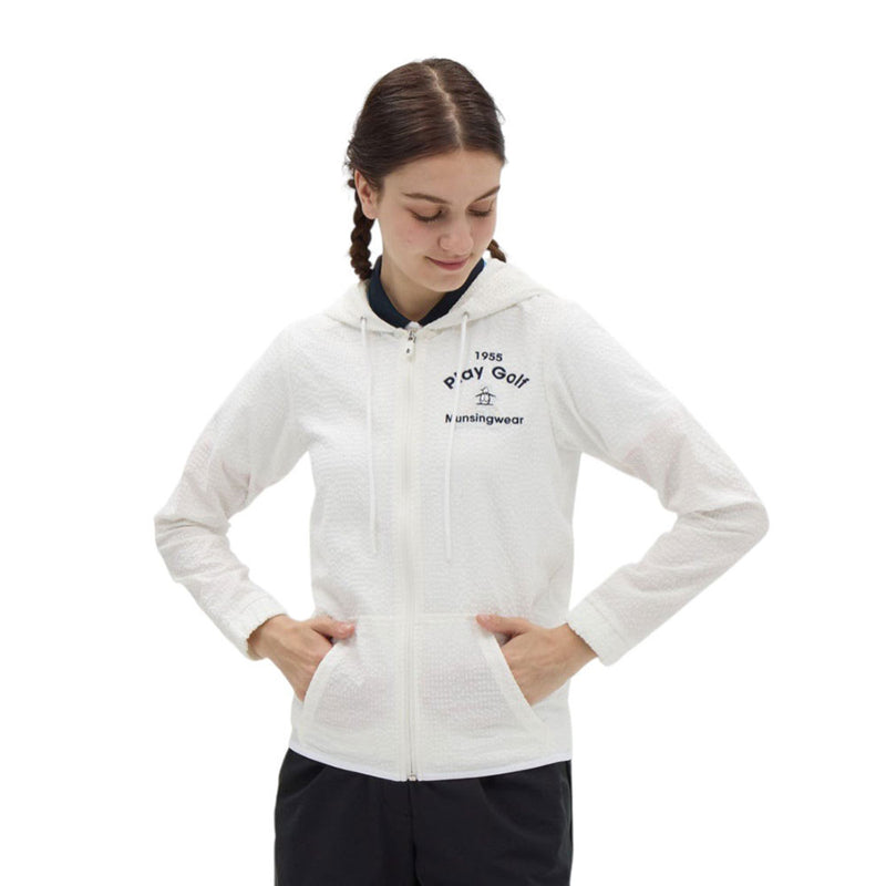 ☆韓国人気☆【VOLVIK】長袖　ブルゾン　ゴルフ　ホワイト　サイズ95 ルコックスポルティフ ゴルフ le coq sportif golf メンズ