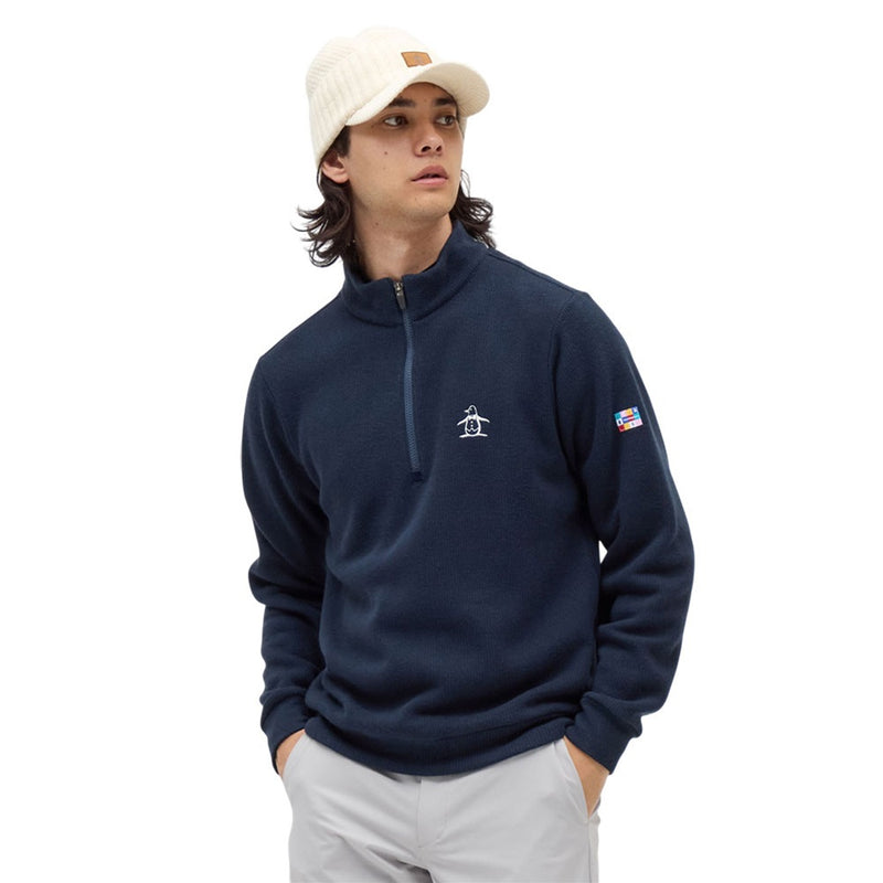 ベストスポーツ Munsingwear 吸湿発熱スタンドカラーハーフジップカットソー 25FW MG5FSW80M