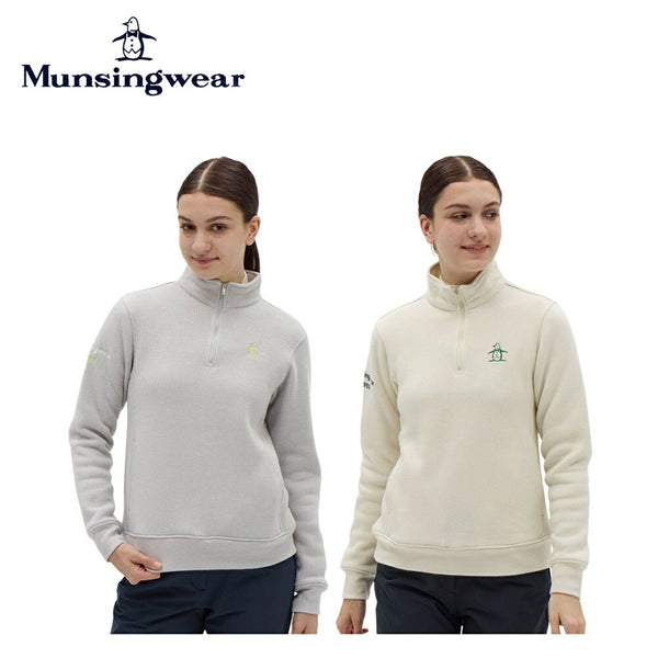Munsingwear（マンシングウェア） Munsingwear（マンシングウェア）製品。Munsingwear 吸湿発熱スタンドカラーハーフジップカットソー 25FW MG5FSW81L