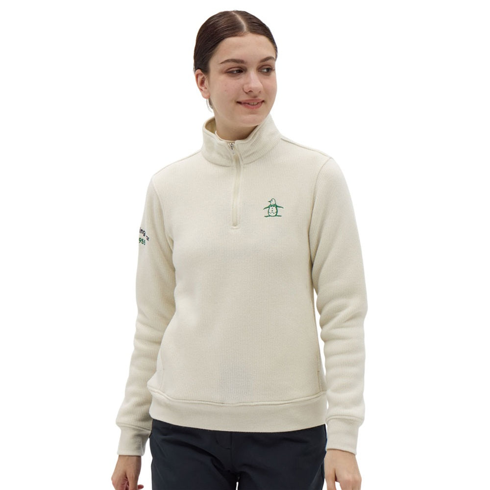 Munsingwear 吸湿発熱スタンドカラーハーフジップカットソー 25FW