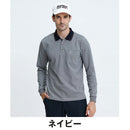 ベストスポーツ Munsingwear（マンシングウェア）製品。Munsingwear 吸汗速乾ドット鹿の子長袖ポロシャツ 26FW MG6FLS32M