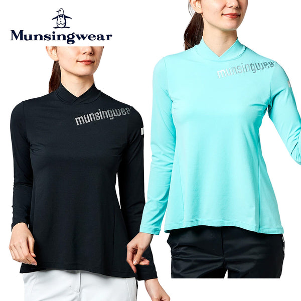 ゴルフ - ウェア - ウィメンズ Munsingwear（マンシングウェア） ENVOY スパークドライ鹿の子ブラトップモックネックシャツ 22FW MEWUJB02