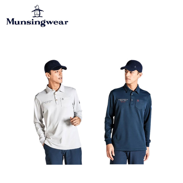 ゴルフ - ヘッドウェア Munsingwear（マンシングウェア）製品。Munsingwear HEAT NAVI テーラーカラー長袖シャツ 24FW MG4FLS31M