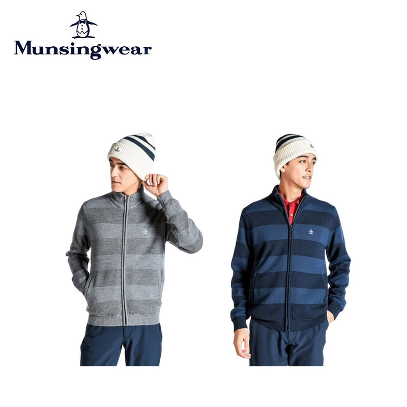 ベストスポーツ Munsingwear（マンシングウェア）製品。Munsingwear 防風裏地付き ニットブルゾン 24FW MG4FST23M