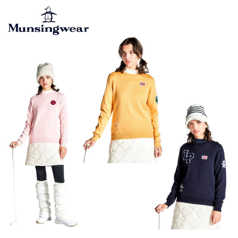 ベストスポーツ Munsingwear（マンシングウェア）製品。Munsingwear SEASON COLLECTION 吸湿発熱ワッペンセーター 24FW MG4FST26L