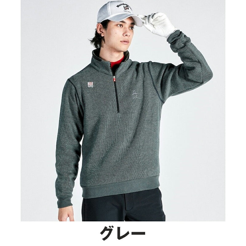 ベストスポーツ Munsingwear（マンシングウェア）製品。Munsingwear SEASON COLLECTION 吸湿発熱裏起毛カットソーハーフジッププルオーバー 24FW MG4FSW22M