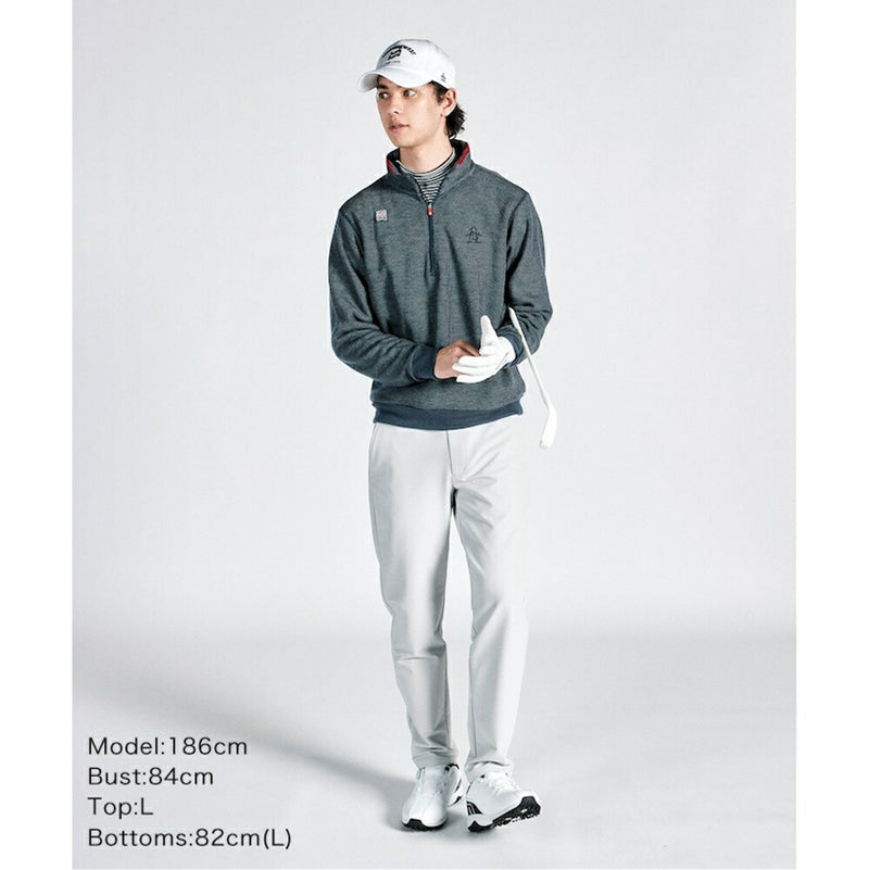 ベストスポーツ Munsingwear（マンシングウェア）製品。Munsingwear SEASON COLLECTION 吸湿発熱裏起毛カットソーハーフジッププルオーバー 24FW MG4FSW22M