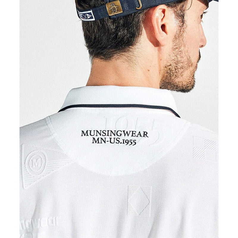 ベストスポーツ Munsingwear（マンシングウェア）製品。Munsingwear ストレッチリンクスジャガード長袖ポロシャツ 25SS MG5SLS21M