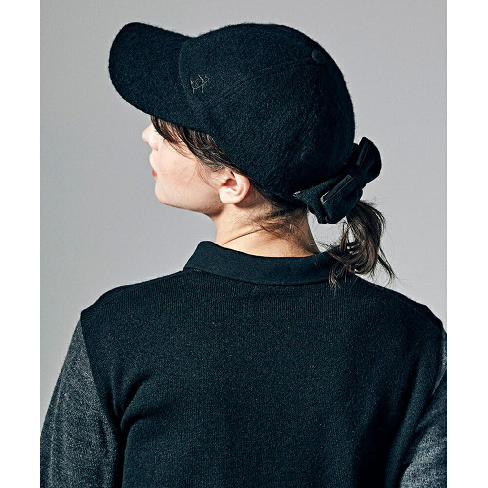 MCM M モノグラム PVC スタッズ キャップ 帽子 ブラウン A6371 Munsingwear シュシュ付き ウールキャップ 23FW MGCWJC01W
