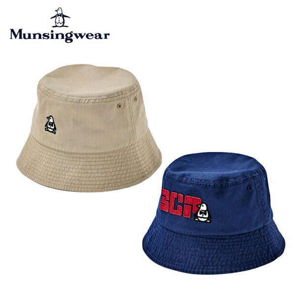 ゴルフ - ヘッドウェア Munsingwear（マンシングウェア）製品。Munsingwear ENVOY 3Colors Penguin logo ストーンウォッシュ バケットハット 23FW MEAWJC71