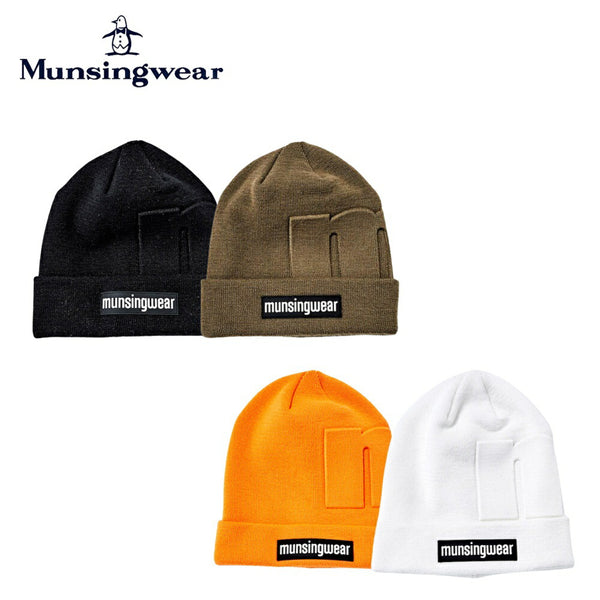 ゴルフ - ヘッドウェア Munsingwear（マンシングウェア）製品。Munsingwear ロゴエンボス ニットワッチ 23FW MEBWJC05