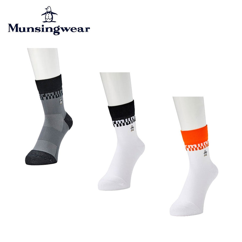 ベストスポーツ Munsingwear（マンシングウェア）製品。Munsingwear ENVOY ミドル丈 ロゴソックス 24SS MEBXJB02