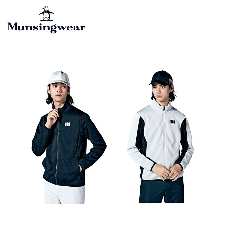 ベストスポーツ Munsingwear（マンシングウェア）製品。Munsingwear ENVOY バイアスmロゴキルトジャカードミドラー 23FW MEMWJL50