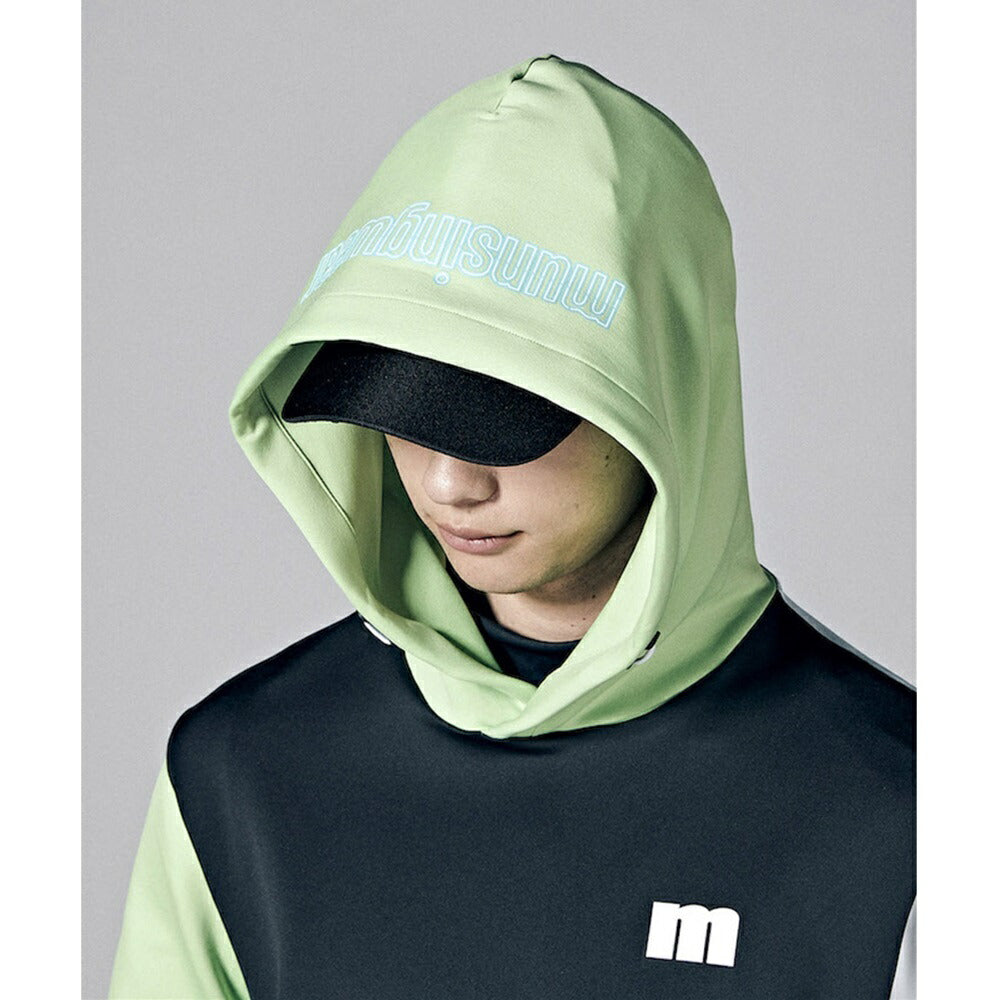 Munsingwear ENVOY ストレッチ 袖ロゴプリントフーディー 23FW