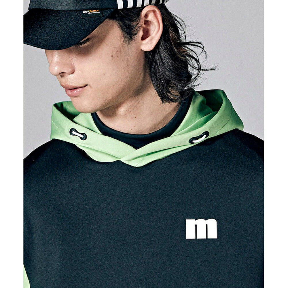 Munsingwear ENVOY ストレッチ 袖ロゴプリントフーディー 23FW