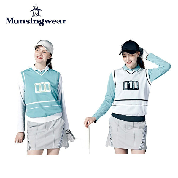 セール品 Munsingwear（マンシングウェア）製品。Munsingwear ENVOY オリジナルロゴジャカードニットベスト 23FW MEWWJL80