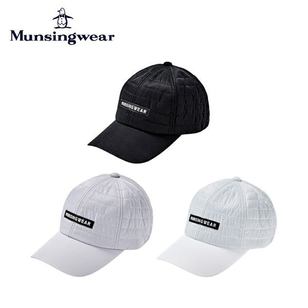ゴルフ - ヘッドウェア Munsingwear（マンシングウェア）製品。Munsingwear 中わたキルト キャップ 23FW MGBWJC06