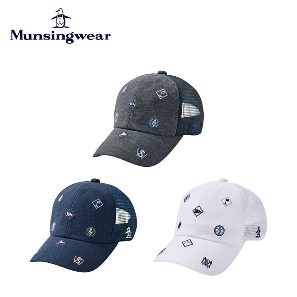 スポーツ Munsingwear（マンシングウェア）製品。Munsingwear 飛び柄刺しゅう クーリングキャップ 24SS MGBXJC09