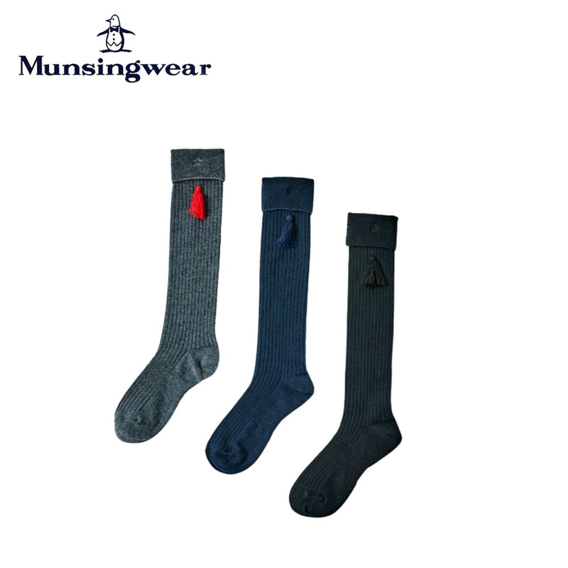 ベストスポーツ Munsingwear（マンシングウェア）製品。Munsingwear タッセル付き ハイソックス 23FW MGCWJB03