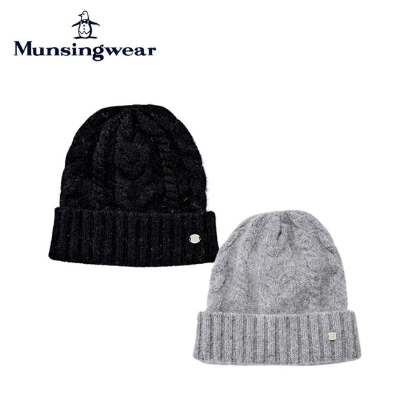 ゴルフ - ヘッドウェア Munsingwear（マンシングウェア）製品。Munsingwear ケーブル編み シャギーニットワッチ 23FW MGCWJC06