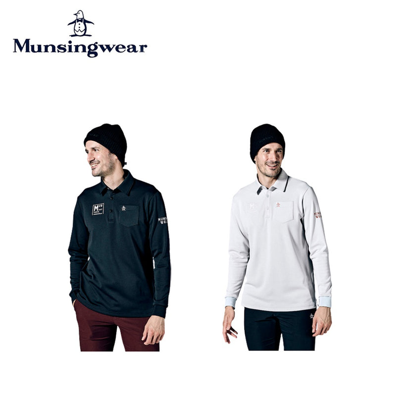 ベストスポーツ Munsingwear（マンシングウェア）製品。Munsingwear SEASON COLLECTION HEATNAVI ロゴグラフィック長袖シャツ 23FW MGMWJB09