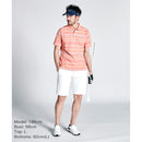 ベストスポーツ Munsingwear（マンシングウェア）製品。Munsingwear SEASON COLLECTION SUNSCREEN リネン混ボーダー 半袖ポロシャツ 24SS MGMXJA15