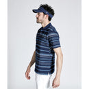 ベストスポーツ Munsingwear（マンシングウェア）製品。Munsingwear SEASON COLLECTION SUNSCREEN リネン混ボーダー 半袖ポロシャツ 24SS MGMXJA15