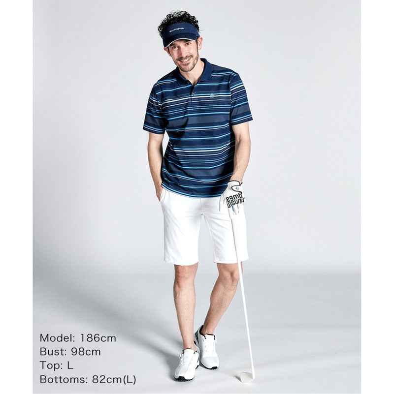 Munsingwear SEASON COLLECTION SUNSCREEN リネン混ボーダー 半袖ポロシャツ 24SS MGMXJA15 |  自転車、ゴルフ、アウトドアのベストスポーツ本店