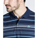 ベストスポーツ Munsingwear（マンシングウェア）製品。Munsingwear SEASON COLLECTION SUNSCREEN リネン混ボーダー 半袖ポロシャツ 24SS MGMXJA15