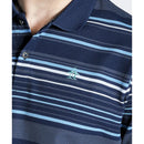 ベストスポーツ Munsingwear（マンシングウェア）製品。Munsingwear SEASON COLLECTION SUNSCREEN リネン混ボーダー 半袖ポロシャツ 24SS MGMXJA15