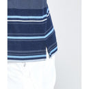 ベストスポーツ Munsingwear（マンシングウェア）製品。Munsingwear SEASON COLLECTION SUNSCREEN リネン混ボーダー 半袖ポロシャツ 24SS MGMXJA15