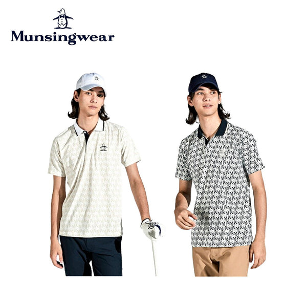 ゴルフ - ウェア Munsingwear（マンシングウェア）製品。Munsingwear SUNSCREEN モノグラムロゴプリントシャツ 24SS MGMXJA20