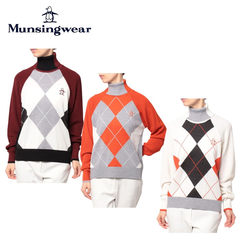 ベストスポーツ Munsingwear（マンシングウェア）製品。Munsingwear アーガイルタートルネックセーター 23FW MGWWJL04
