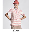 ベストスポーツ Munsingwear（マンシングウェア）製品。Munsingwear SUNSCREEN 先染めボーダー半袖スタンドジップシャツ 24SS MGWXJA06