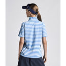 ベストスポーツ Munsingwear（マンシングウェア）製品。Munsingwear SUNSCREEN 先染めボーダー半袖スタンドジップシャツ 24SS MGWXJA06