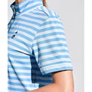 ベストスポーツ Munsingwear（マンシングウェア）製品。Munsingwear SUNSCREEN 先染めボーダー半袖スタンドジップシャツ 24SS MGWXJA06