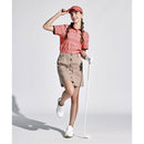 ベストスポーツ Munsingwear（マンシングウェア）製品。Munsingwear SEASON COLLECTION SUNSCREEN ストレッチロゴプリント 半袖台衿シャツ 24SS MGWXJA09