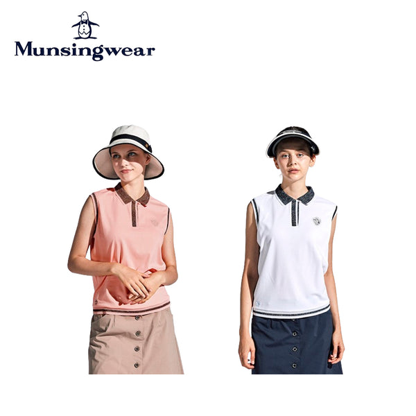 ゴルフ - ウェア Munsingwear（マンシングウェア）製品。Munsingwear SEASON COLLECTION SUNSCREEN ストレッチスリーブレスシャツ 24SS MGWXJA10