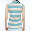 ベストスポーツ Rosasen（ロサーセン）製品。Rosasen 裏カノコ先染めボーダーノースリーブポロシャツ 23SS 0452847242024