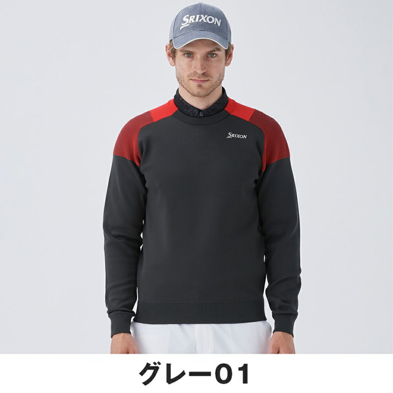 ベストスポーツ SRIXON（スリクソン）製品。SRIXON 【松山プロ共同開発】 はっ水糸クルーネックセーター 24FW RG4FST01M