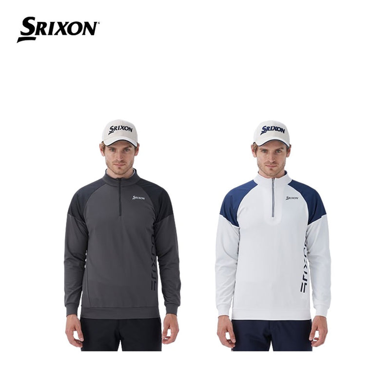 ベストスポーツ SRIXON（スリクソン）製品。SRIXON ロゴデザインハーフジップカットソー 24FW RG4FSW03M