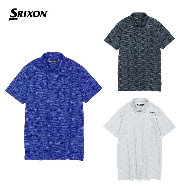 セール品 SRIXON（スリクソン）製品。SRIXON リーフ総柄ダブルジャカードシャツ 23SS RGMVJA07