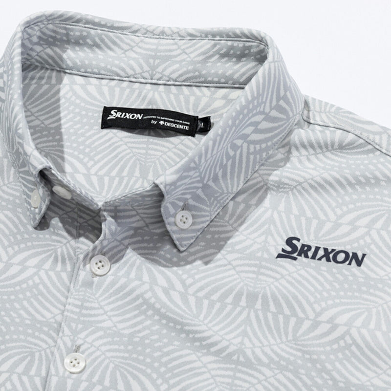 ベストスポーツ SRIXON（スリクソン）製品。SRIXON リーフ総柄ダブルジャカードシャツ 23SS RGMVJA07