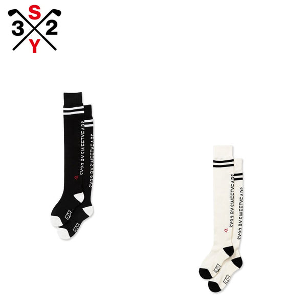 SY32 by SWEETYEARS SY32 by SWEETYEARS（エスワイサーティトゥバイスィートイヤーズ）製品。SY32 by SWEETYEARS VERTICAL LOGO KNEE HIGH SOX 23FW SYG-23A25W